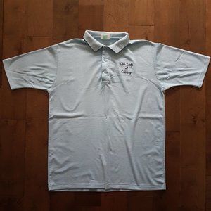 Flynn & O'Hara Men Gray Polo Shirt, Size L